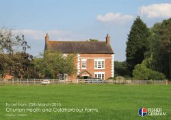 Churton Heath and Coldharbour Farms To Let from 25th March 2015