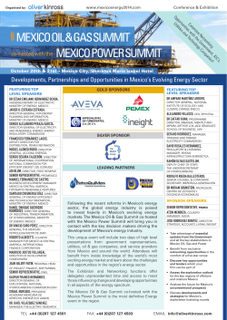 MEXICO OIL &amp; GAS SUMMIT MEXICO POWER SUMMIT co-hosted with the