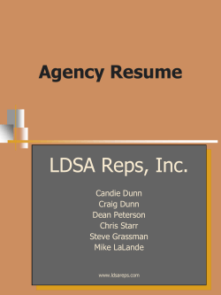 LDSA Reps, Inc. Agency Resume  Candie Dunn