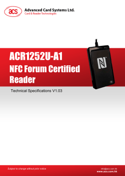 ACR1252U-A1 NFC Forum Certified Reader Technical Specifications V1.03