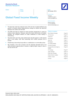 Global Fixed Income Weekly  Deutsche Bank Markets Research