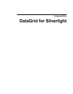 DataGrid for Silverlight ComponentOne