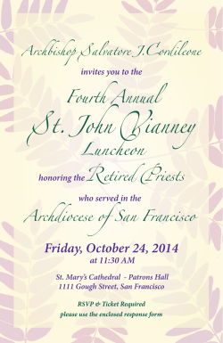 Friday, October 24, 2014 Fourth Annual