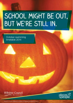 School might be out, but we’re still in. October swimming timetable 2014