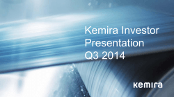 Kemira Investor Presentation Q3 2014