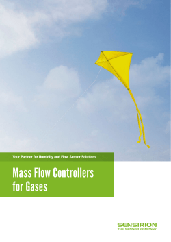 Mass Flow Controllers for Gases