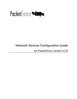 Network�Devices�Configuration�Guide for�PacketFence�version�4.5.0