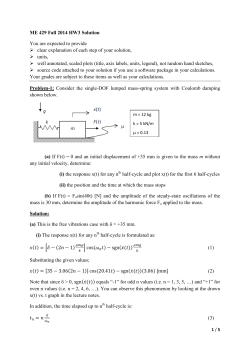 ME 429 Fall 2014 HW3 Solution You are expected to provide