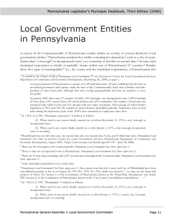 Local Government Entities in Pennsylvania