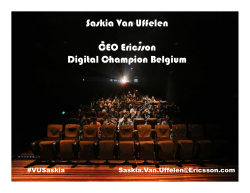 Saskia Van Uffelen CEO Ericsson Digital Champion Belgium #VUSaskia