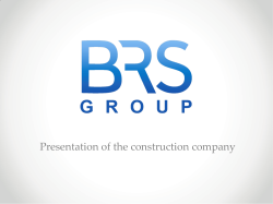 Presentation of the construction company