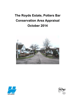 The Royds Estate, Potters Bar Conservation Area Appraisal October 2014