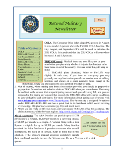 Retired Military Newsletter Table of Contents
