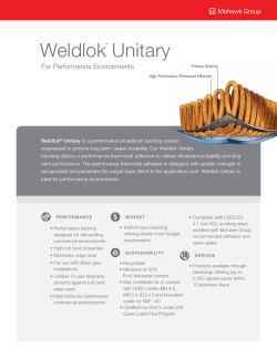 Weldlok Unitary For Performance Environments