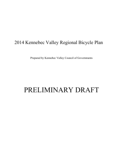 PRELIMINARY DRAFT 2014 Kennebec Valley Regional Bicycle Plan