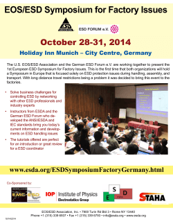 EOS/ESD Symposium for Factory Issues October 28-31, 2014