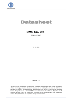 Datasheet  DMC Co. Ltd. ESCAP7000