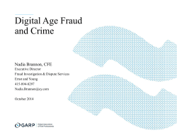 Digital Age Fraud and Crime Nadia Brannon, CFE