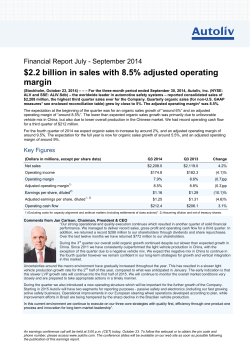 $2.2 billion in sales with 8.5% adjusted operating margin