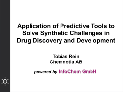 Application of Predictive Tools to Solve Synthetic Challenges in Tobias Rein