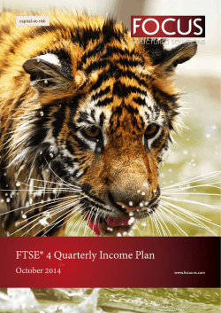 FTSE® 4 Quarterly Income Plan October 2014 STRUCTURED SOLUTIONS