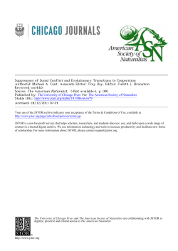 Suppression of Social Conflict and Evolutionary Transitions to Cooperation