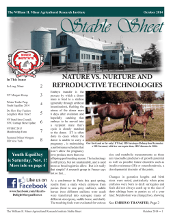 Stable Sheet NATURE VS. NURTURE AND REPRODUCTIVE TECHNOLOGIES 2