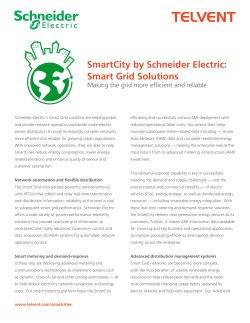 Telvent SmartCity Smart Cities for a Sustainable World SmartCity by Schneider Electric:
