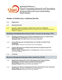 Monday, 27 October 2014 – Conference Day One