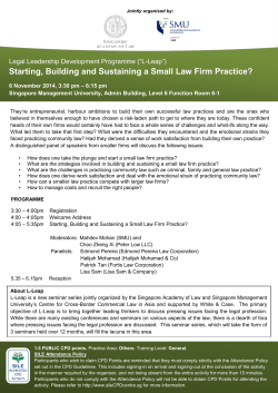 Starting, Building and Sustaining a Small Law Firm Practice?