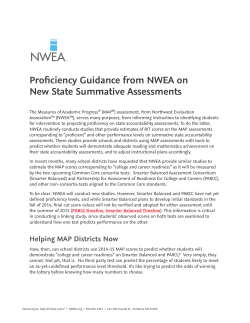 Proficiency Guidance from NWEA on New State Summative Assessments