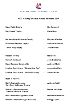 MCC Hockey Section Award Winners 2014