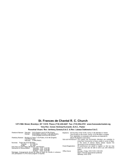 St. Frances de Chantal R. C. Church