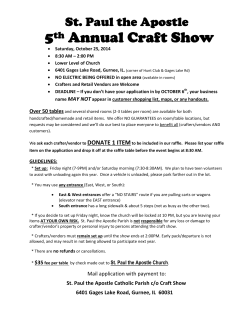 5 Annual Craft Show St. Paul the Apostle