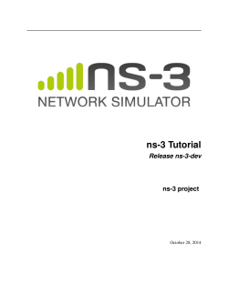 ns-3 Tutorial Release ns-3-dev ns-3 project October 28, 2014