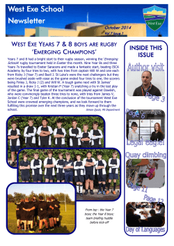 West Exe School Newsletter W E