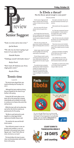 P anther Is Ebola a threat?