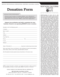 Donation Form  INFORM YOUR CUSTOMERS