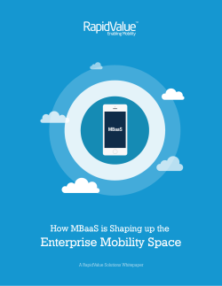 Enterprise Mobility Space How MBaaS is Shaping up the MBaaS