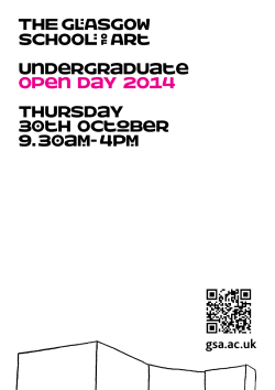 Undergraduate Thursday 30th October 9.30am– 4pm