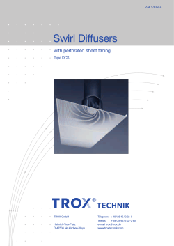 Swirl Diffusers with perforated sheet facing 2/4.1/EN/4 Type DCS