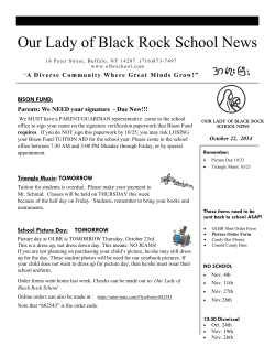 Our Lady of Black Rock School News