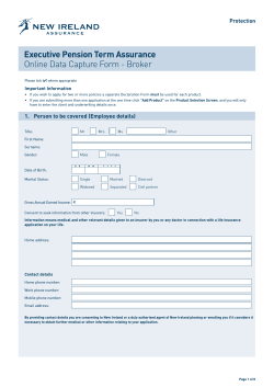 Executive Pension Term Assurance Online	Data	Capture	Form	-	Broker Protection Important Information