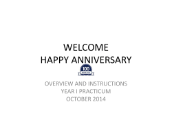 WELCOME HAPPY ANNIVERSARY  OVERVIEW AND INSTRUCTIONS