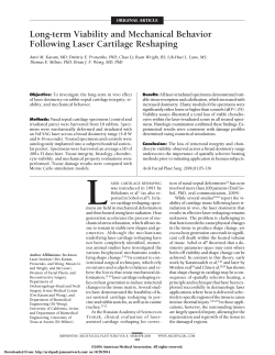 Long-term Viability and Mechanical Behavior Following Laser Cartilage Reshaping