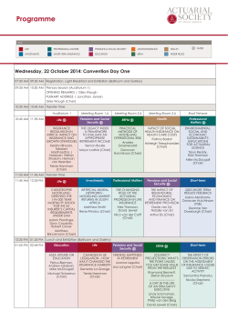 Wednesday, 22 October 2014: Convention Day One