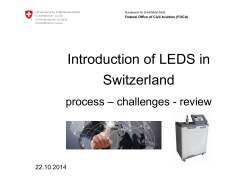 Introduction of LEDS in  process – challenges - review 22.10.2014