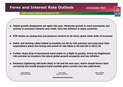 Forex and Interest Rate Outlook