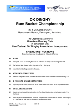 OK DINGHY Rum Bucket Championship  25 &amp; 26 October 2014