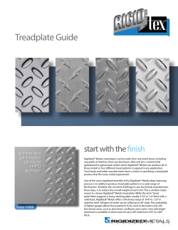 Treadplate Guide start with the  finish